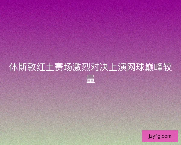 休斯敦红土赛场激烈对决上演网球巅峰较量